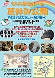 森の展示ルーム夏休み公開ポスター