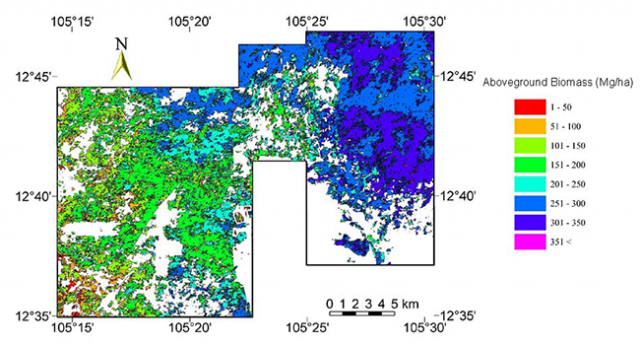 Figure: Mapping of tropical forest biomass using airborne LiDAR