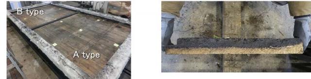 Figure2. Status of test samples after two-hour fireproof tests