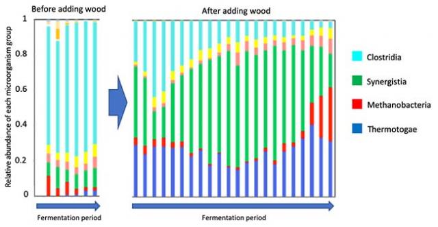 Figure 2. Remarkable changes in the composition of microbial