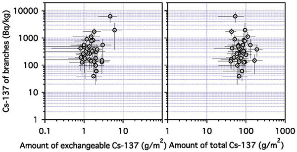 Fig. 4. Relationship between the exchangeable