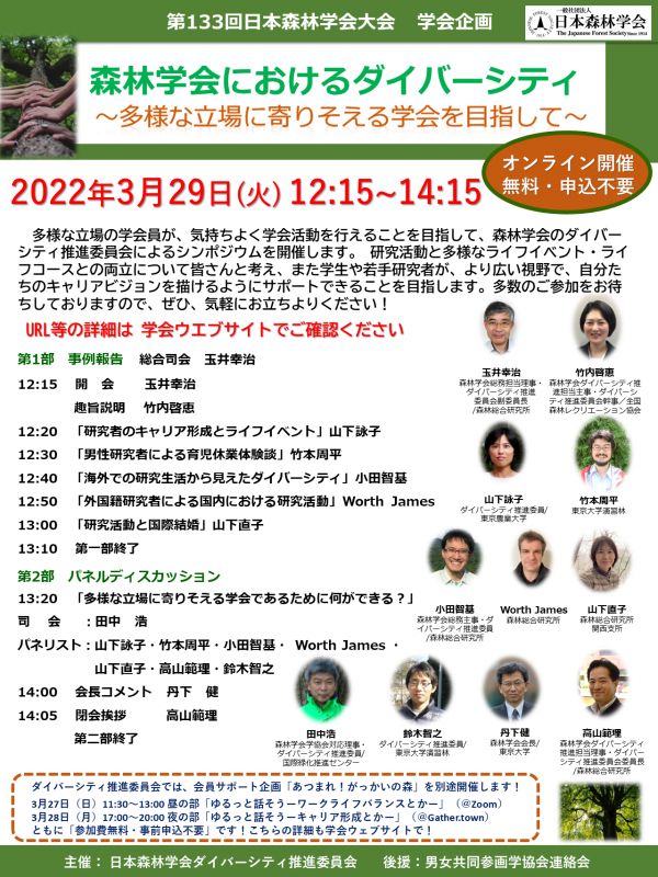 日本森林学会シンポジウム220329