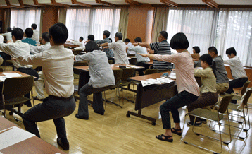 お勧め運動プログラムの実践の様子