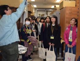 鳥獣標本室見学の様子