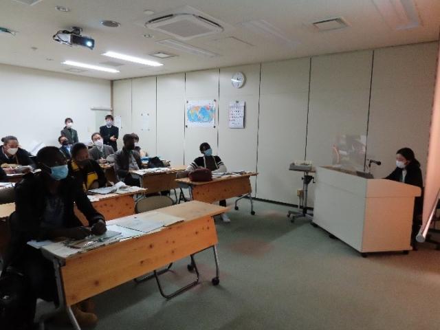 JICA研修員が講義を受ける様子
