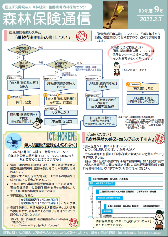 森林保険通信の表紙画像