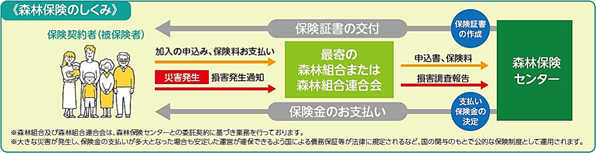 森林保険のしくみの図