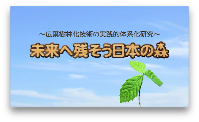 広葉樹林化の背景やコンセプト