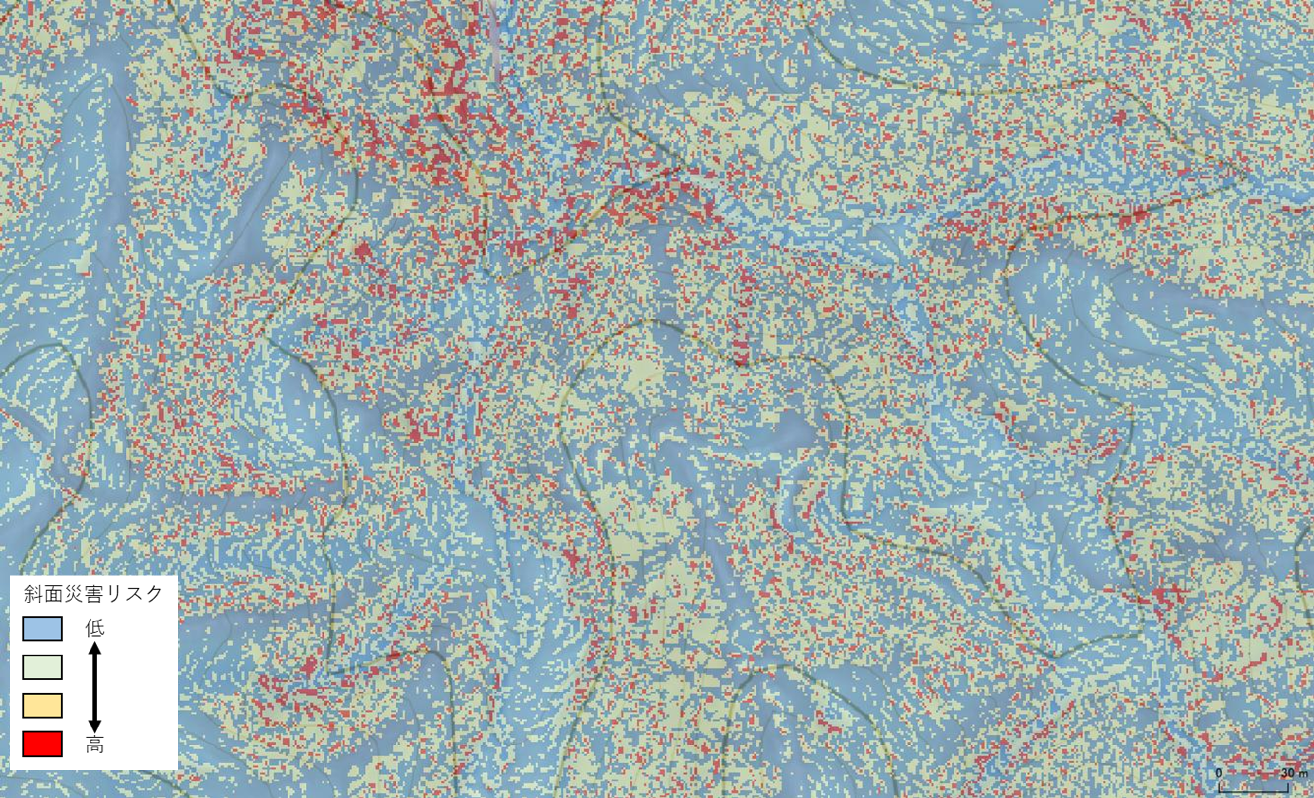 山腹崩壊危険度分布図