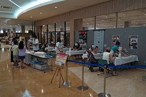 つくば市にある商業施設「LALAガーデンつくば」で開催されたキッズデーに参加して賑わっている様子