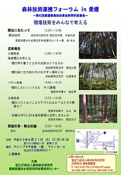 森林技術連携フォーラム開催ポスター画像