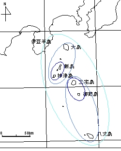 ハチジョウイタドリ地図