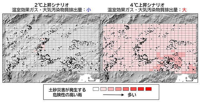 図1：広島県東広島市周辺における推定結果