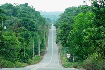 写真2：テラ・フィルメに伸びる道路