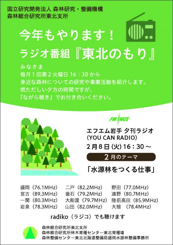 ラジオ番組『東北のもり』令和4年2月8日